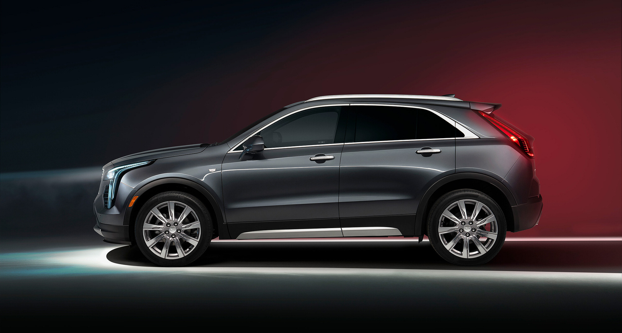 Cadillac XT4 side profile commercial studio photography