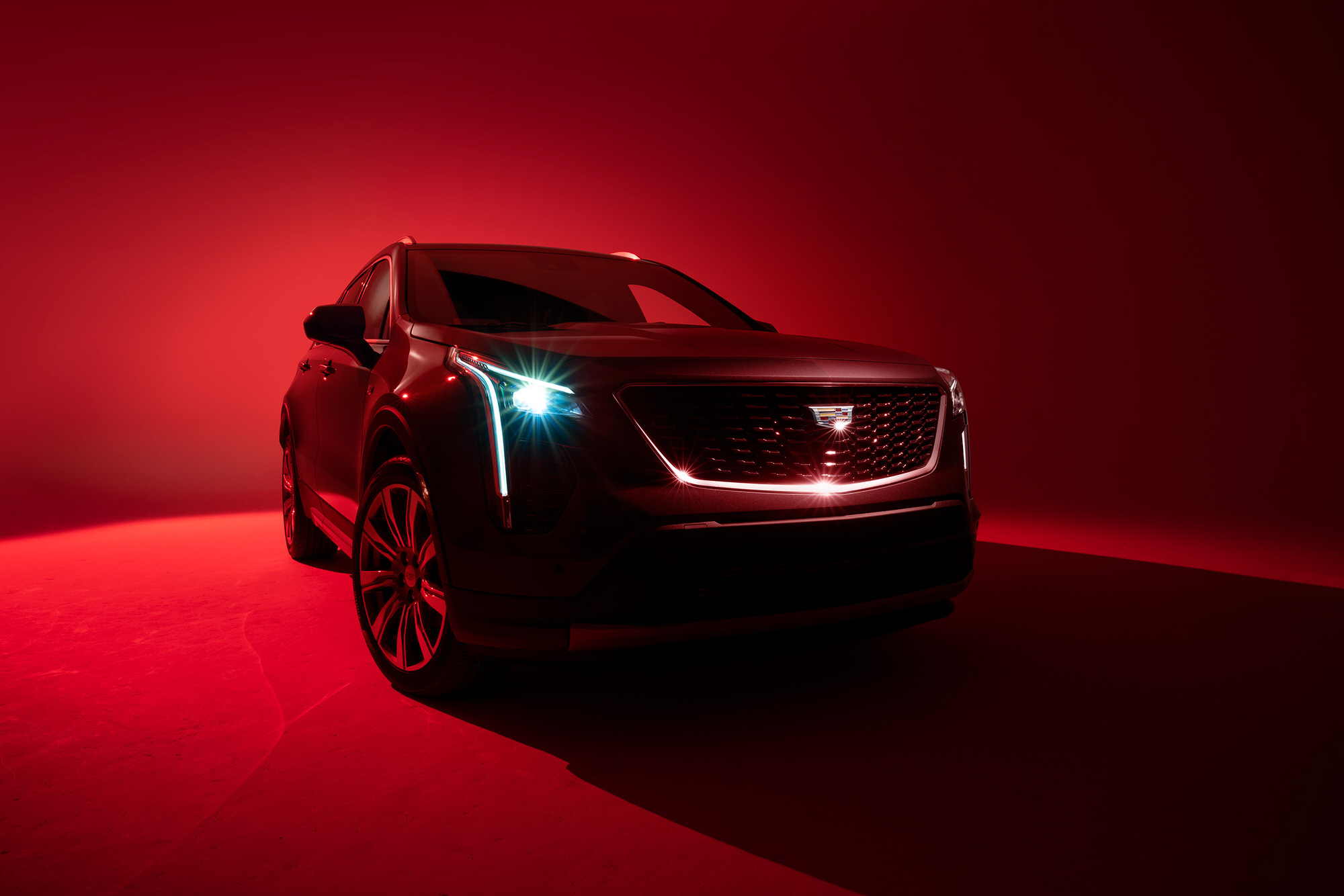 Cadillac XT4 red commercial studio photography