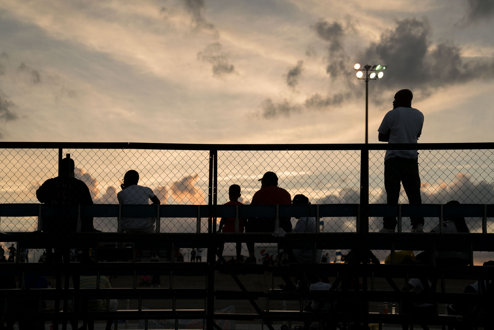 DONK fans during sunset at Darlington Dragway