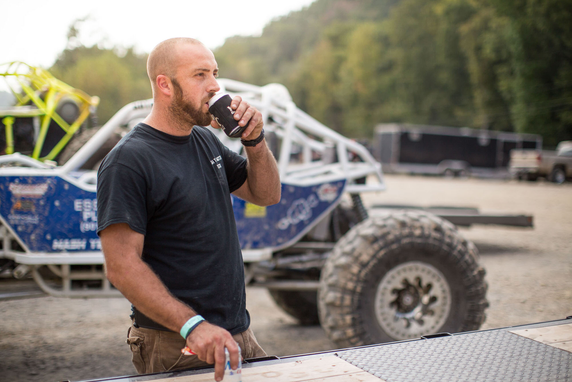 Fresh Beer at Rock Bouncing event in Arkansas, photographed for Car and Driver Magazine