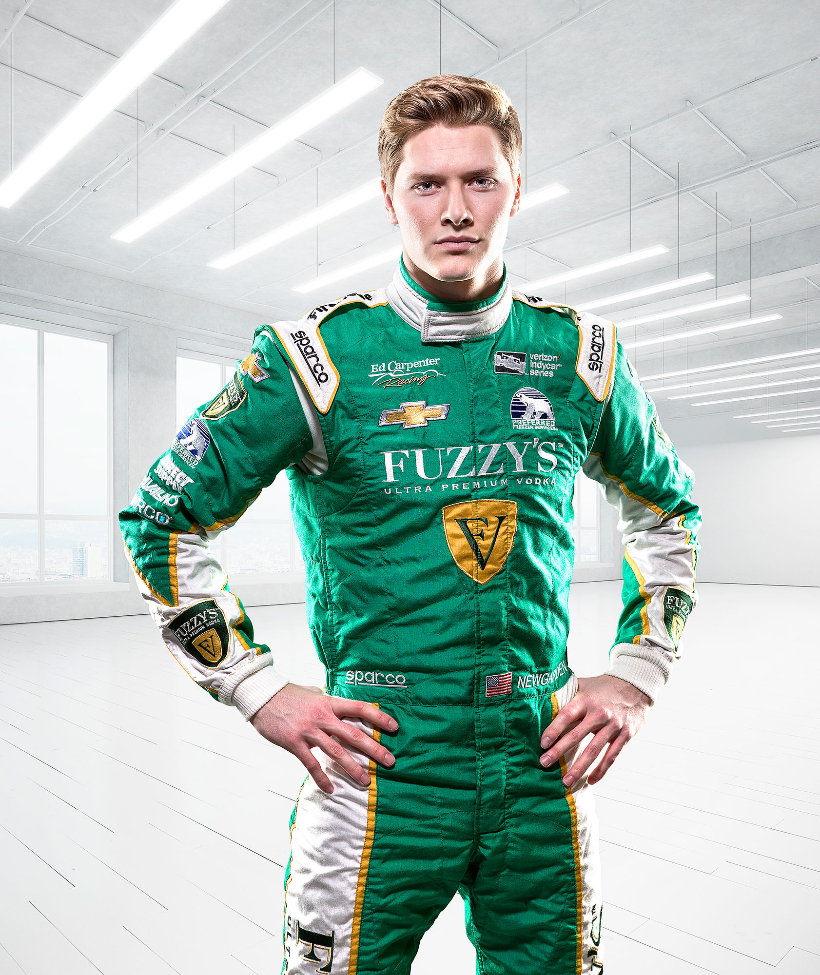 Josef Newgarden racecar driver for Fuzzy