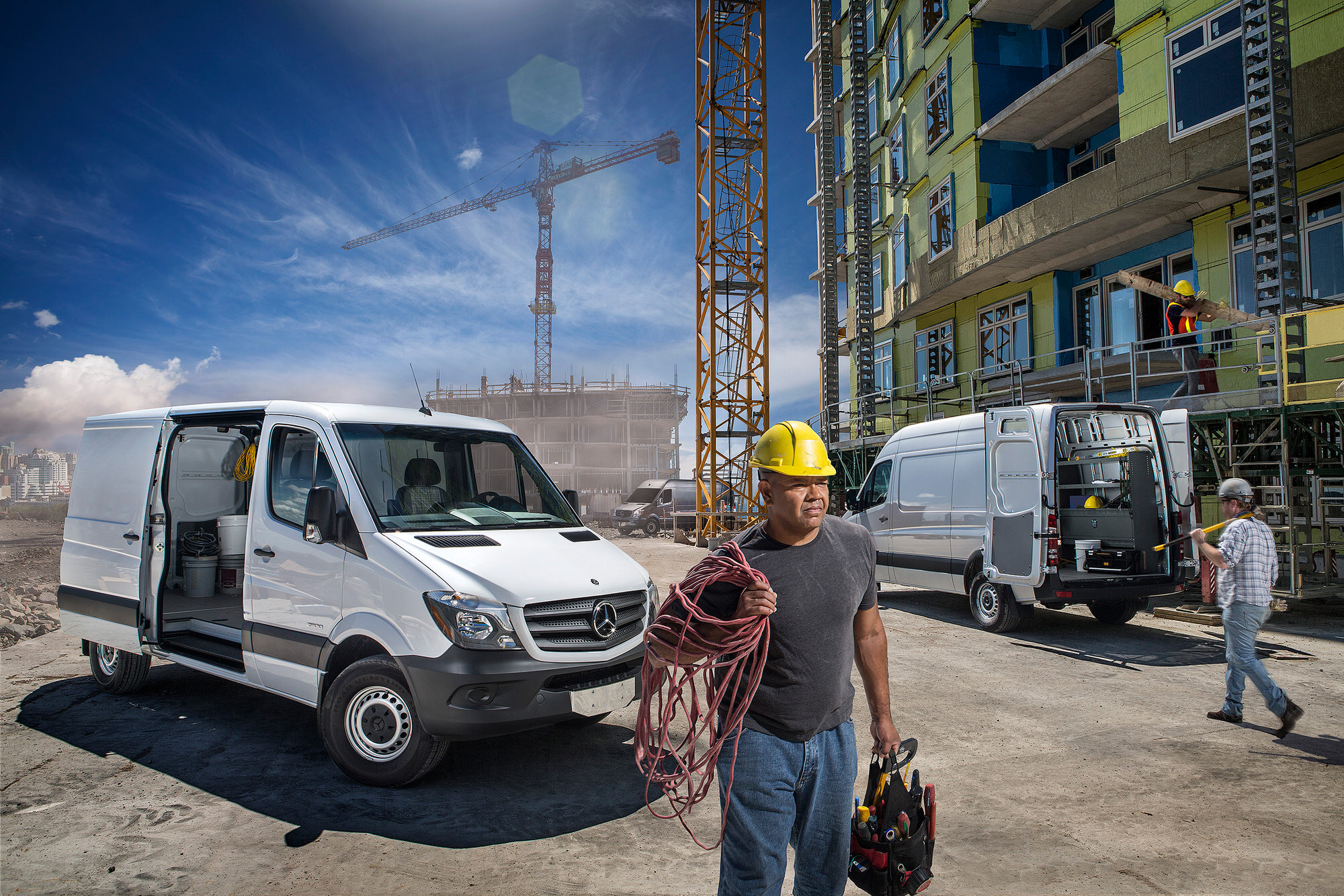 Mercedes-Benz Sprinter Van construction commercial photography