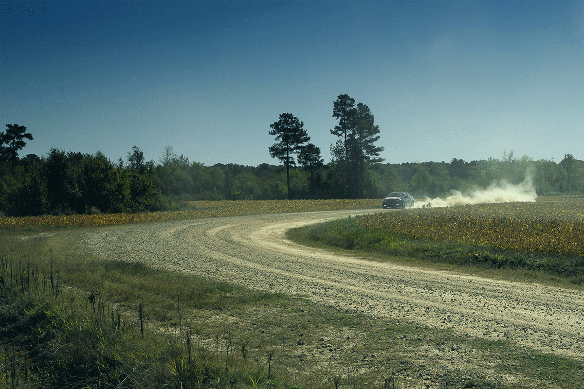 Chevrolet SS drifting dirt roads through North Carolina, shot for Car and Driver Magazine