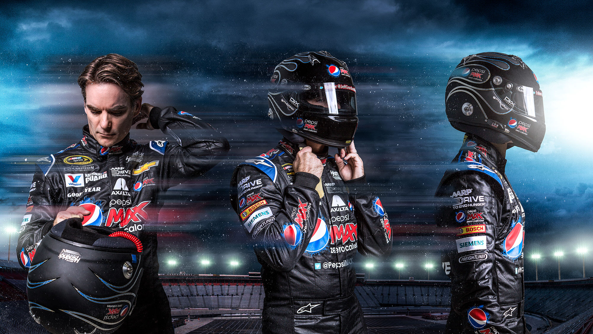 Jeff Gordon Pepsi Max NASCAR commercial portait photography