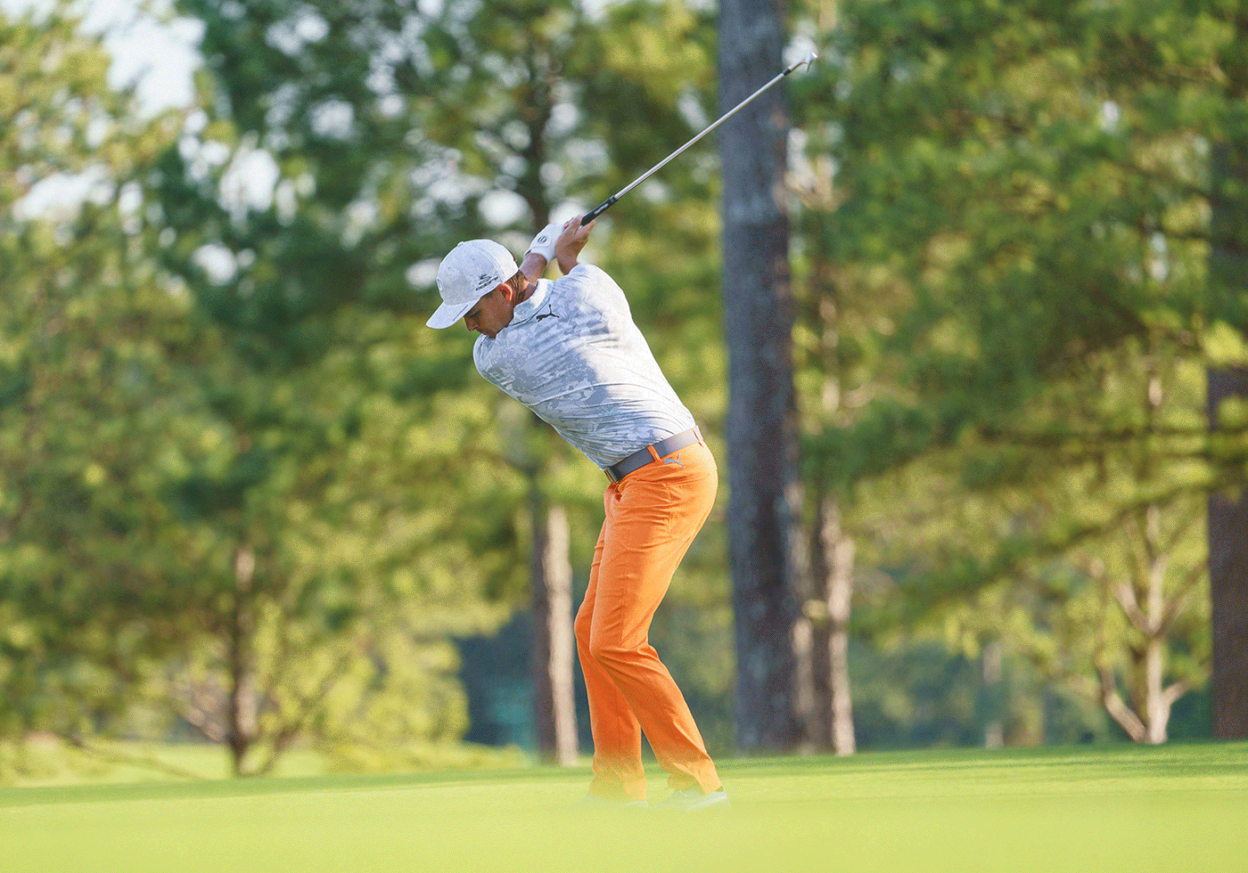 Rickie Fowler swing at the Masters in Augusta