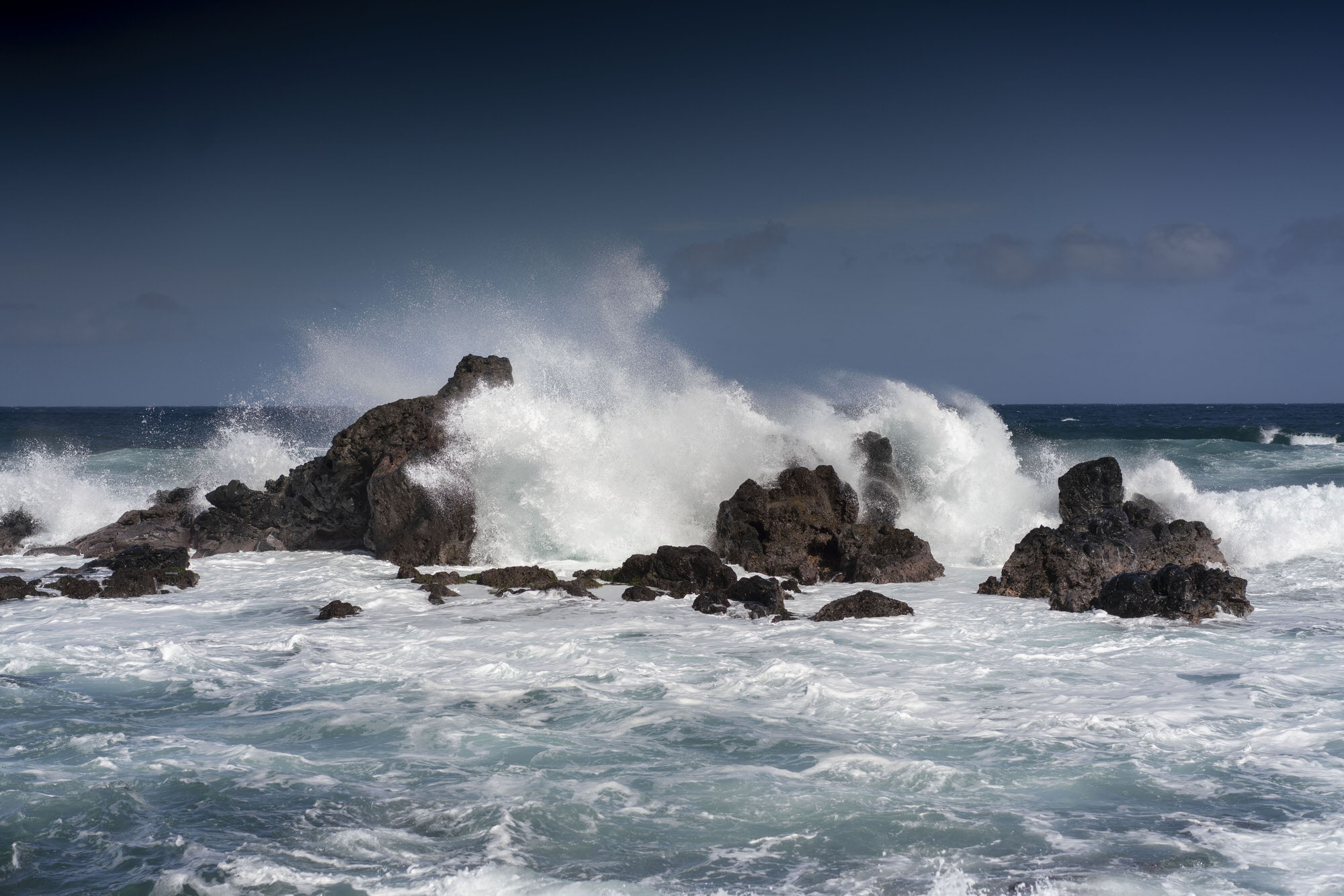 Waves crashing at the beaches of Paia